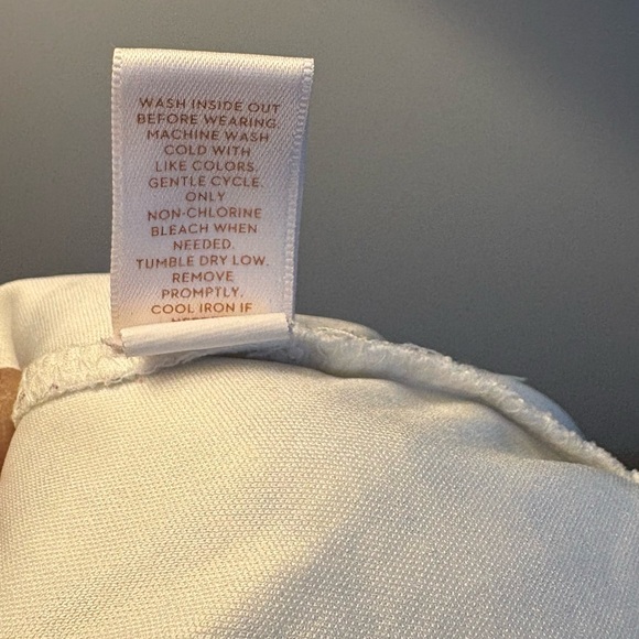 EUC LC Lauren Conrad Blue and White Asymmetrical Long Sleeve Blouse - Picture 8 of 8